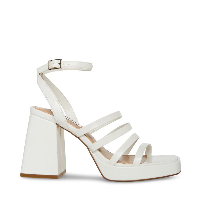 Sandalias Tacones Steve Madden Marilyn Mujer Blancas | ES CM2S10